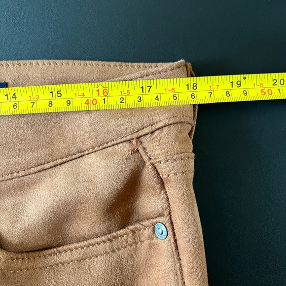 SCOOP CROP FLAIR FAUX SUEDE JEANS - Picture 3 of 3